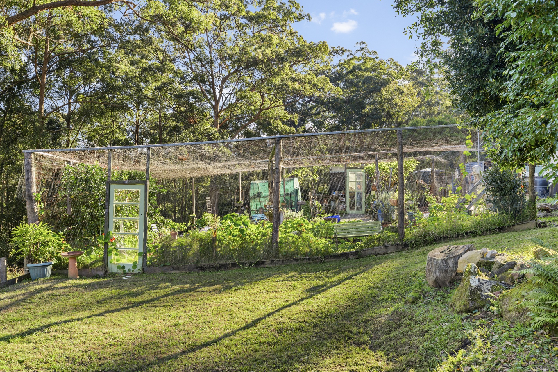 Fully enclosed organic vegetable garden